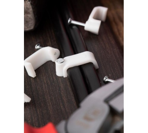 Скоба крепежная квадратная (плоская) (14мм.) (50шт.) EKF PROxima  plcn-ss-14  EKF