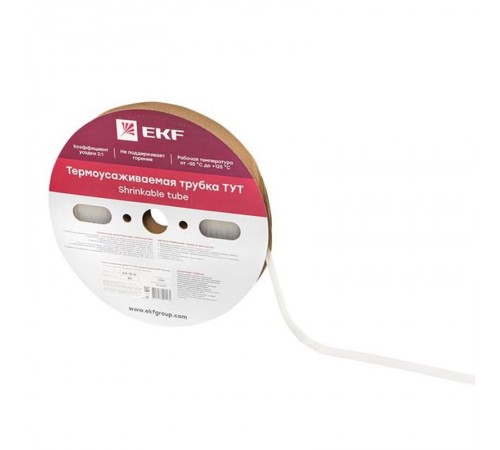 Термоусаживаемая трубка ТУТ 12/6 прозрачная рулон PROxima  tut-12-tr  EKF