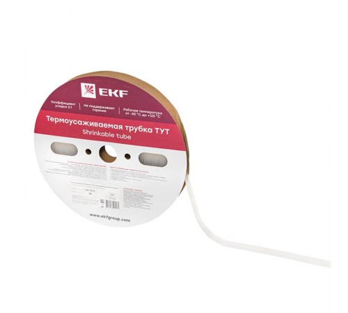 Термоусаживаемая трубка ТУТ 12/6 прозрачная рулон PROxima  tut-12-tr  EKF