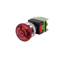ВК30-М11TSC/R/P, красный, 1НО+1НЗ, гриб с фиксацией 40мм, d30мм, IP65, выключатель кнопочный  (ЭТ)   ET086979   Электротехник