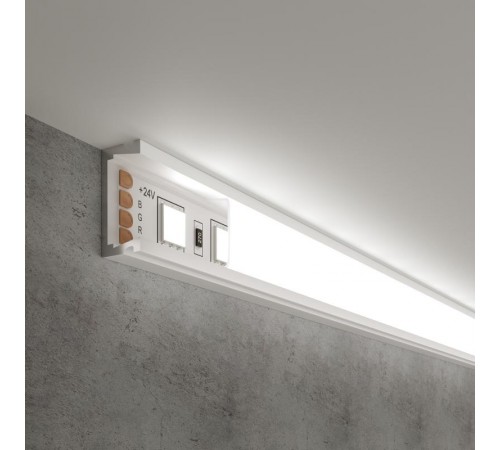 LL-2-ALP006 Накладной алюминиевый профиль белый/белый для LED ленты (под ленту до 11mm)  a053620  Elektrostandard