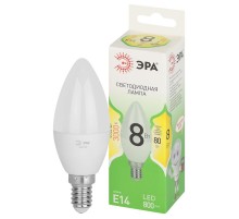 Лампа светодиодная  GREEN LINE LED B35-8W-830-E14 GL E14 8 Вт свеча теплый свет  Б0067133  ЭРА