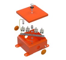 Коробка металлическая огнестойкая 70-0360-FR2.5-8 Е15-Е120 110х110х65 IP55 8p, 2.5 мм.кв. 70-0360-FR2.5-8  Промрукав