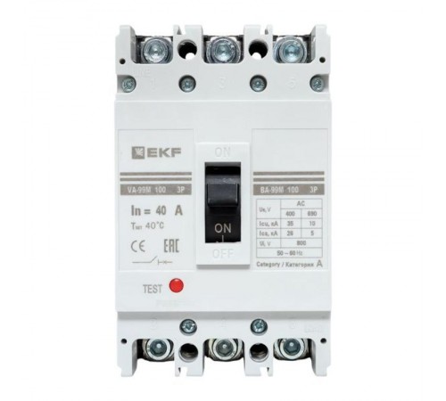 Выключатель автоматический ВА-99М 100/40А 3P 35кА EKF PROximamccb99-100-40mEKF