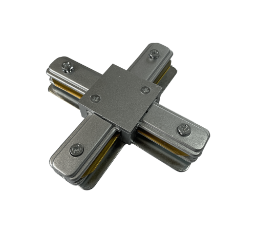 Коннектор для шинопровода осветительного серый X -образный PTR CX-GR  .5023901  Jazzway