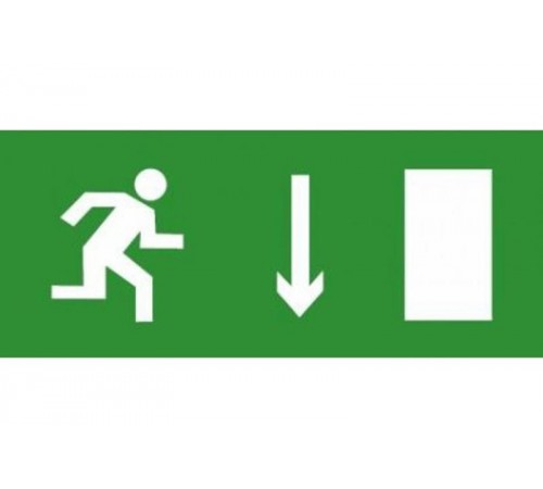 Эвакуационный знак ЭП08 Выход (правосторонний) 140x280 мм  ЭП08 140280  TechnoLux