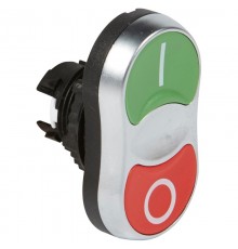 Головка с двойными кнопками - Osmoz - без подсв. - потайной/потайной толкатель (O-I) - IP 66 - красный/зеленый  023980  Legrand