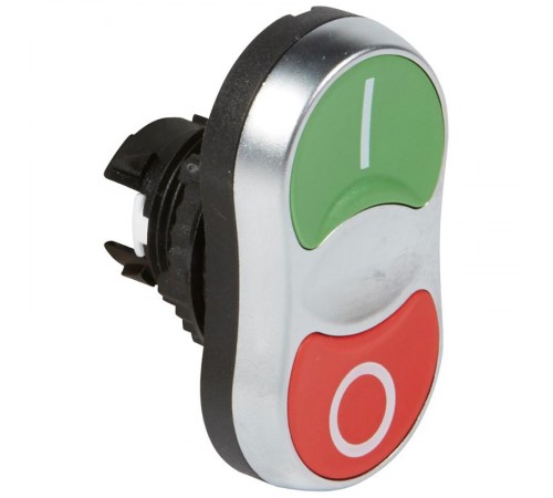Головка с двойными кнопками - Osmoz - без подсв. - потайной/потайной толкатель (O-I) - IP 66 - красный/зеленый  023980  Legrand