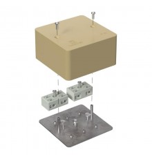 Коробка огнестойкая разветвительная для кабель-канала 40-0460-FR6.0-4-4-Р Е15-Е60 RAL1001 85х85х45 (44 шт/кор) бежевая  40-0460-1001-FR6.0-4-4-Р  Пр