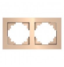 Рамка горизонтальная 2-местная, серия Катрин, GFR00-7002-02, шампань  39528  STEKKER