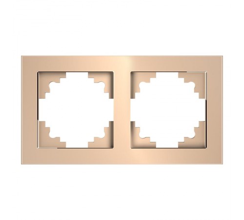 Рамка горизонтальная 2-местная, серия Катрин, GFR00-7002-02, шампань  39528  STEKKER