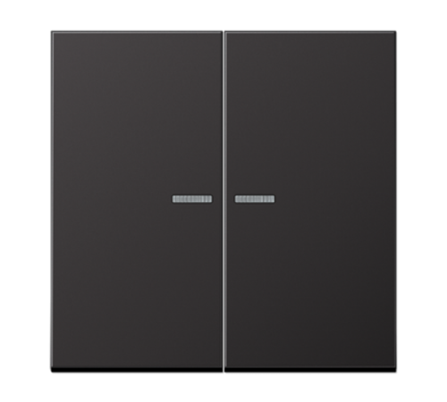 Клавиша для KNX кнопки, 2 группы, с окошком; металл; дарк  AL102KO5D  Jung