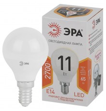 Лампа светодиодная LED P45-11W-827-E14  Б0032986  ЭРА