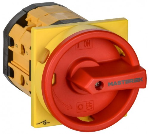 Переключатель кулачковый закрытая рукоятка аварийная 16А схема 91  MI-CS12-016-091  IEK