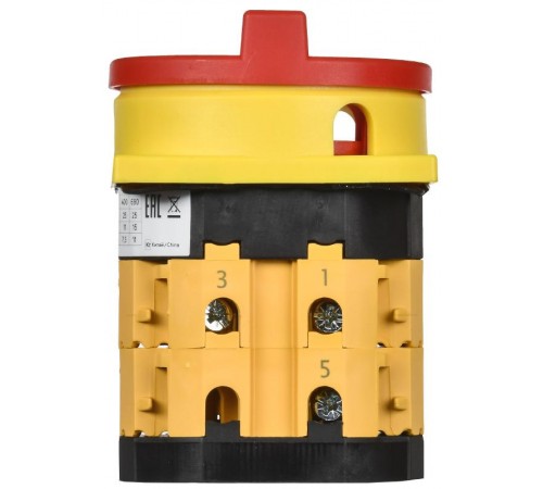 Переключатель кулачковый закрытая рукоятка аварийная 16А схема 91  MI-CS12-016-091  IEK