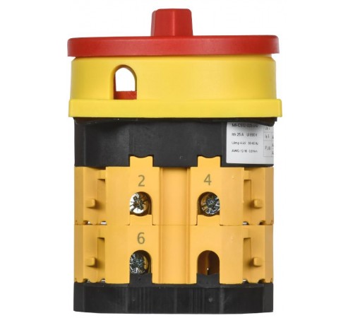 Переключатель кулачковый закрытая рукоятка аварийная 16А схема 91  MI-CS12-016-091  IEK