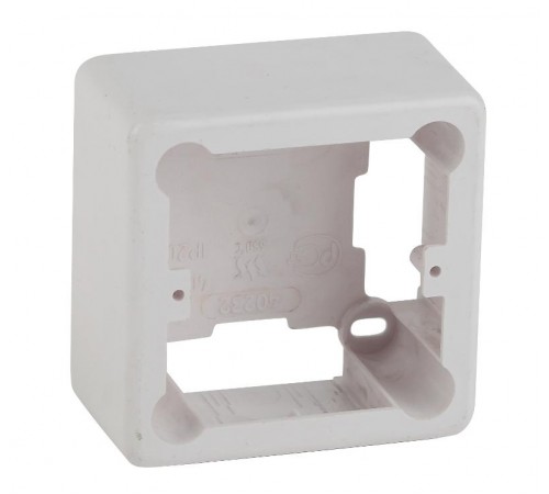 Коробка установочная 1-местная под кабель-канал КУK 85х85х42мм белая IP20 (44/1760)  Б0047294  ЭРА