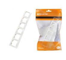 Рамка 6 постовая горизонтальная белая "Таймыр"  SQ1814-0035  TDM