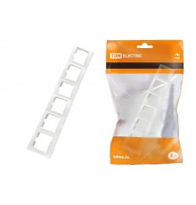 Рамка 6 постовая горизонтальная белая "Таймыр"  SQ1814-0035  TDM