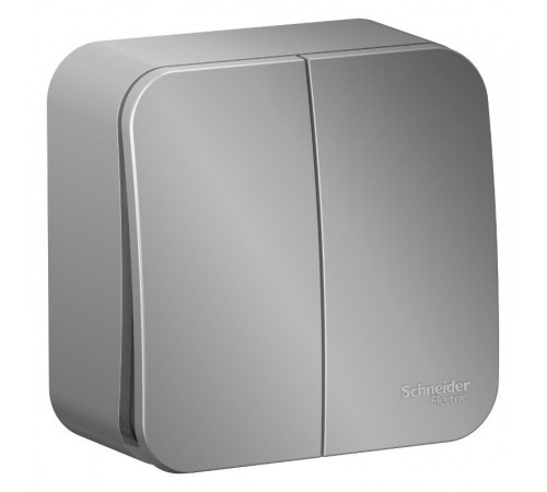 Blanca Алюминий О/У Выключатель 2-клавишный, 10А, 250B  BLNVA105003  SE