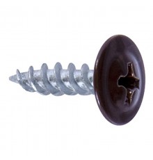 Саморез 4,2x19 с прессшайбой, острый, цинк RAL 8017 Коричневый (100 шт/уп)  PR08.9287  Промрукав