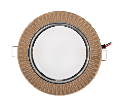 Светильник точечный встраиваемый под лампу PGX53d MG12-Gold с подсветкой  .5020078  Jazzway