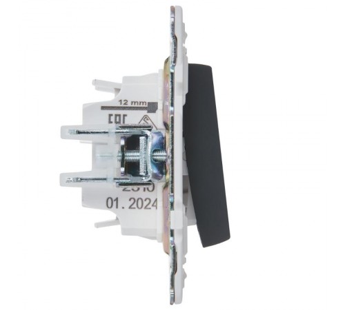 SKANDY Выключатель 1-клавишный перекрестный 10А SK-V03G графит   SK-V13-0-10-K53  IEK