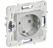 SKANDY Розетка с з/к без з/ш 16А SK-R05S серебряный  SK-R11-16-K23  IEK