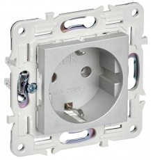SKANDY Розетка с з/к без з/ш 16А SK-R05S серебряный  SK-R11-16-K23  IEK