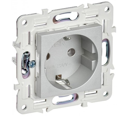 SKANDY Розетка с з/к без з/ш 16А SK-R05S серебряный  SK-R11-16-K23  IEK