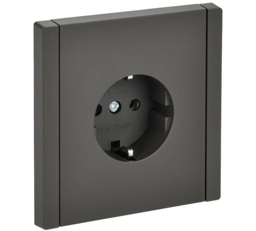 FORTE&PIANO Розетка с заземлением в/к 16А FP316 серый  FP-R11-16-K03  IEK