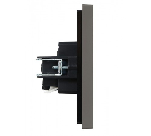 FORTE&PIANO Розетка с заземлением безвинтовое крепление 16А FP314 серый  FP-R11-16-1-K03  IEK