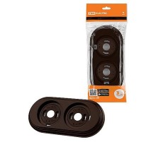 Рамка 2-х постовая коричневая "Виви"   SQ1820-1490  TDM