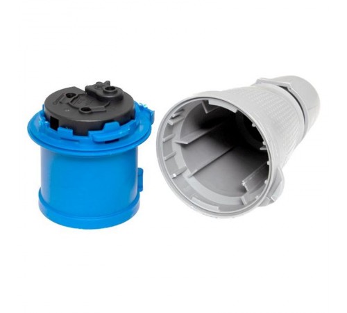 Вилка переносная 023 2Р+РЕ 32А 220В IP44 EKF PROXIMA  ps-023-32-220-PRO  EKF