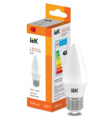 Лампа светодиодная Candle C37 400lm 3000K E27  LL-I-C37-5-230-30-E27  IEK
