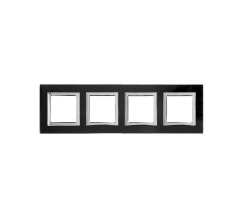 Рамка из натурального стекла, "Avanti", черная, 8 модулей  4402828  DKC