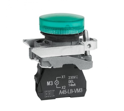 Сигнальная лампа OptiSignal D22 C4-L-M3 зеленая металл 230-240VAC XB4BVM3 332174 КЭАЗ