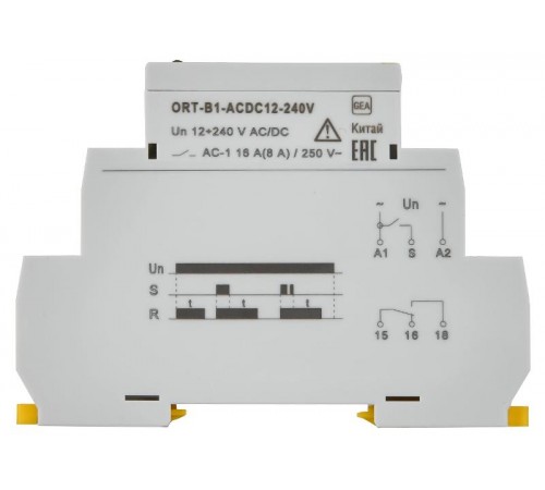 Реле задержки выключения ORT. 1 конт. 12-240 В AС/DC   ORT-B1-ACDC12-240V  IEK