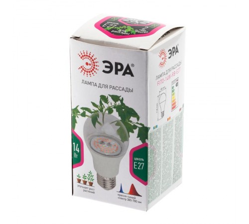 Светильник светодиодный для растений FITO-14W-RB-E27  Б0050602  ЭРА