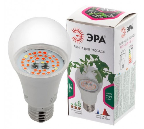 Светильник светодиодный для растений FITO-14W-RB-E27  Б0050602  ЭРА