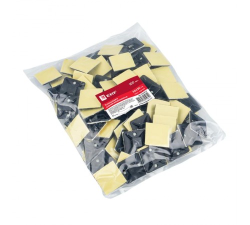 Площадка самоклеящаяся (30х30мм.) черная (100шт.)  plc-30x30-b  EKF