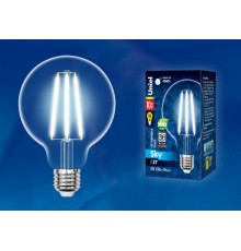 Лампа светодиодная LED-G95-10W/4000K/E27/CL PLS02WH LED. "шар", прозр. 4000K Серия Sky  UL-00004863  Uniel