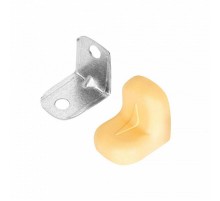 Уголок крепежный 20х20 обливной дуб с пластиковой крышкой (4 шт) - пакет   148276  Tech-KREP