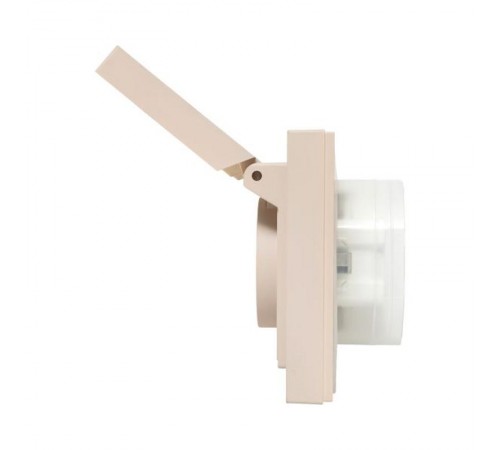 Механизм розетки двойной, 16А, IP44, с заземлением, со шторками, с рамкой, с крышками, кремовый Эпика  UP1-SOI-211-44 EKF