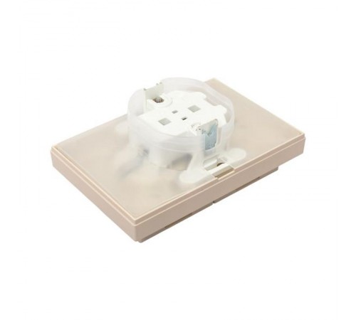 Механизм розетки двойной, 16А, IP44, с заземлением, со шторками, с рамкой, с крышками, кремовый Эпика  UP1-SOI-211-44 EKF