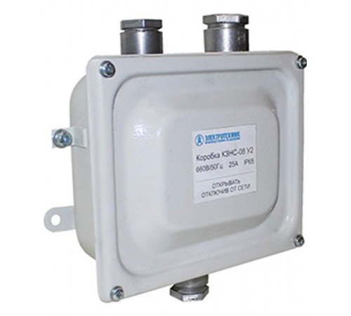КЗНС-08 У2, 8 зажимов, IP65 (металлические вводы), коробка клеммная  ET002543  Электротехник