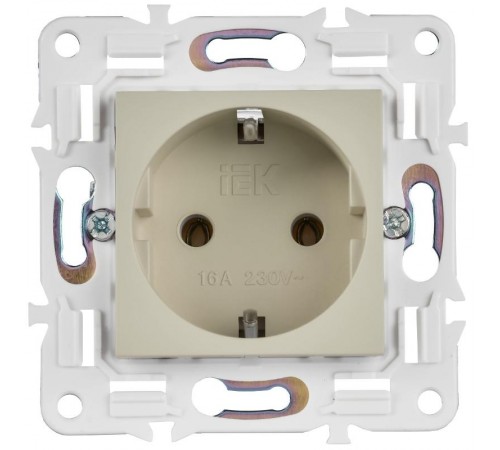 SKANDY Розетка с з/к без з/ш 16А SK-R05B бежевый  SK-R11-16-K10  IEK