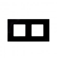 Simon 27 Накладка декоративная на рамку базовую, 2 поста, S27 Play, Color, чёрный  2700627-071  Simon