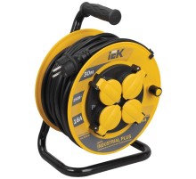 Удлинитель на катушке УК30 с т/з 4 места 2Р+PЕ/30метров 3х1,5мм2 IP44 "Industrial plus"  WKP15-16-04-30-44  IEK