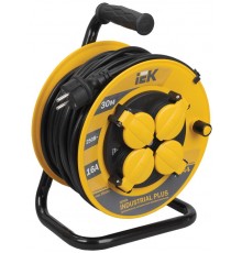 Удлинитель на катушке УК30 с т/з 4 места 2Р+PЕ/30метров 3х1,5мм2 IP44 "Industrial plus"  WKP15-16-04-30-44  IEK